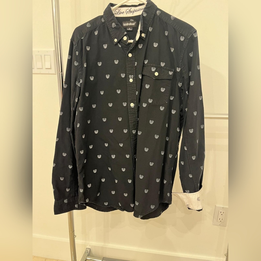 Genuine "KIDROBOT" buttondown shirt , Size L